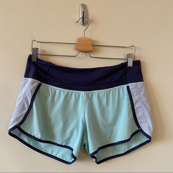 Lululemon-Run Times Short *4-Way Stretch Aquamarine / Cool Breeze / Cade - Picture 2 of 9